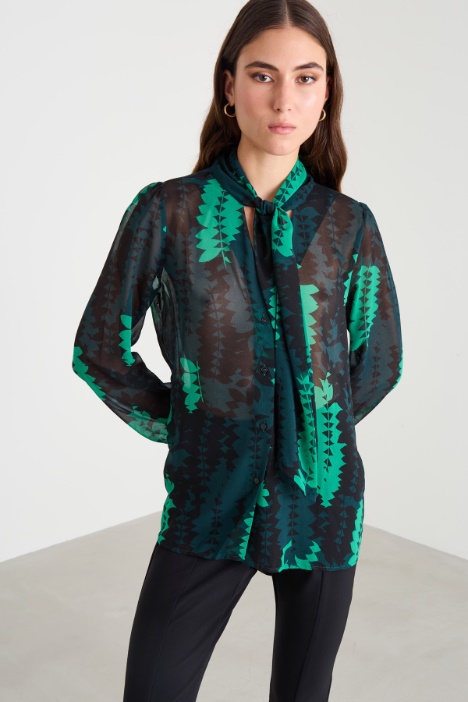 Camicia con foulard Intrend