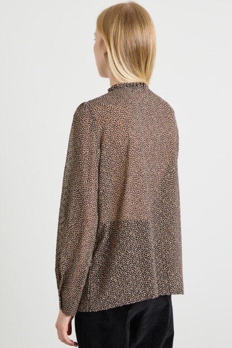 Blusa de plumeti estampada