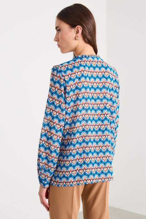 Blusa in plumetis stampato