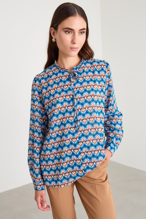 Blouse in printed plumetis Intrend