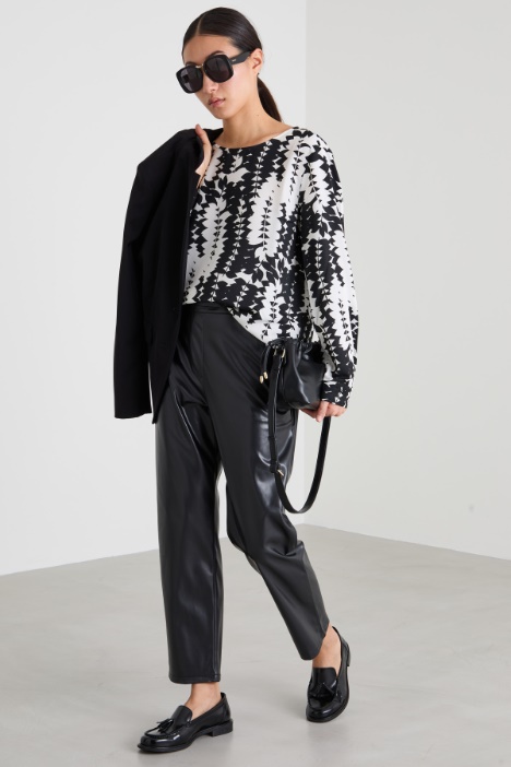 Printed twill blouse Intrend