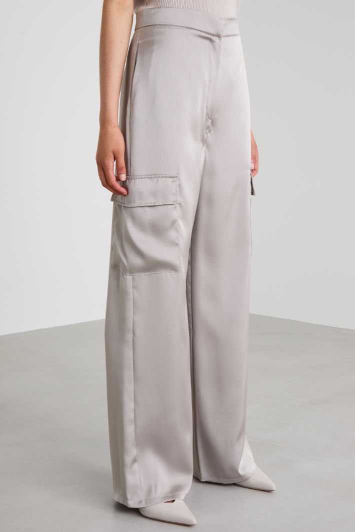 Satin cargo trousers Intrend - 2