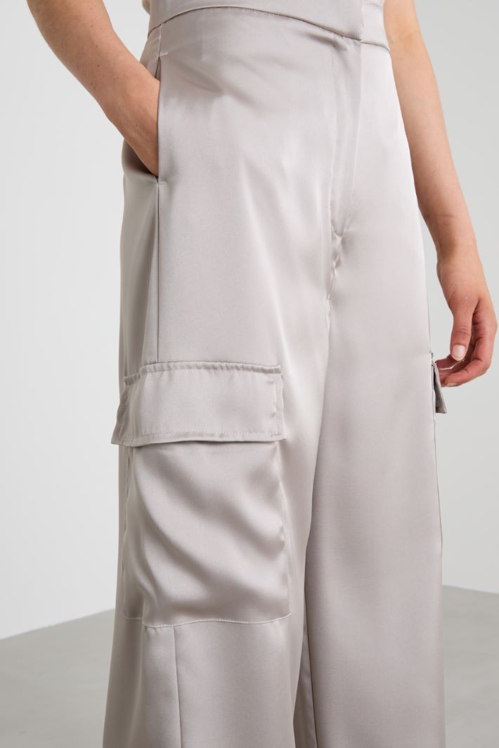 Satin cargo trousers Intrend - 4