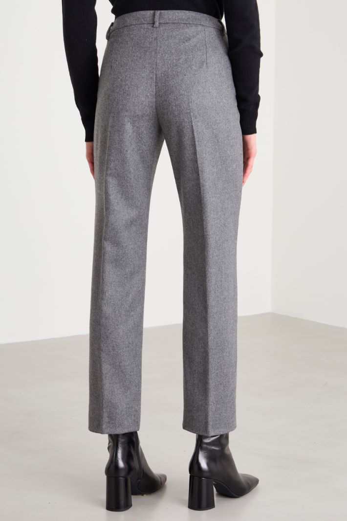 Flannel cigarette trousers Intrend - 3