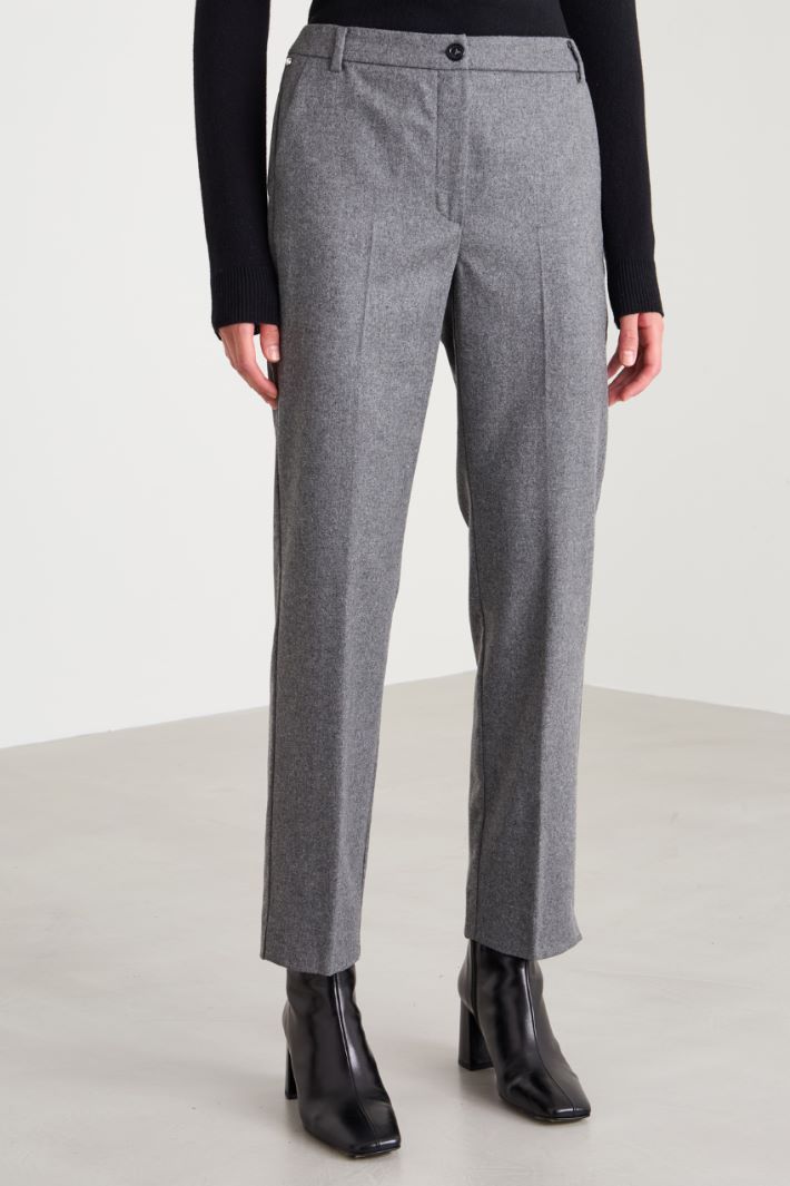 Flannel cigarette trousers Intrend - 2