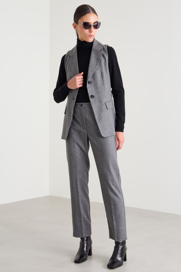 Flannel cigarette trousers Intrend