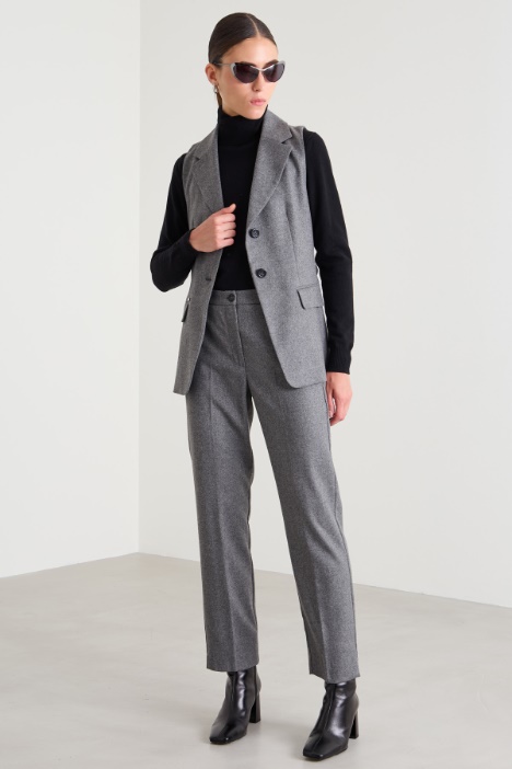 Flannel cigarette trousers Intrend