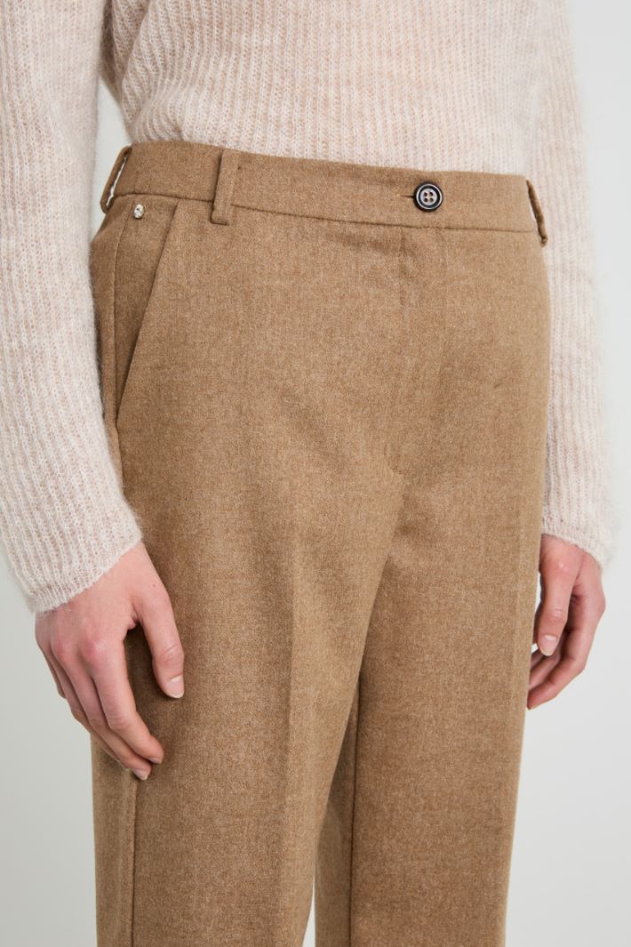 Flannel cigarette trousers Intrend - 4