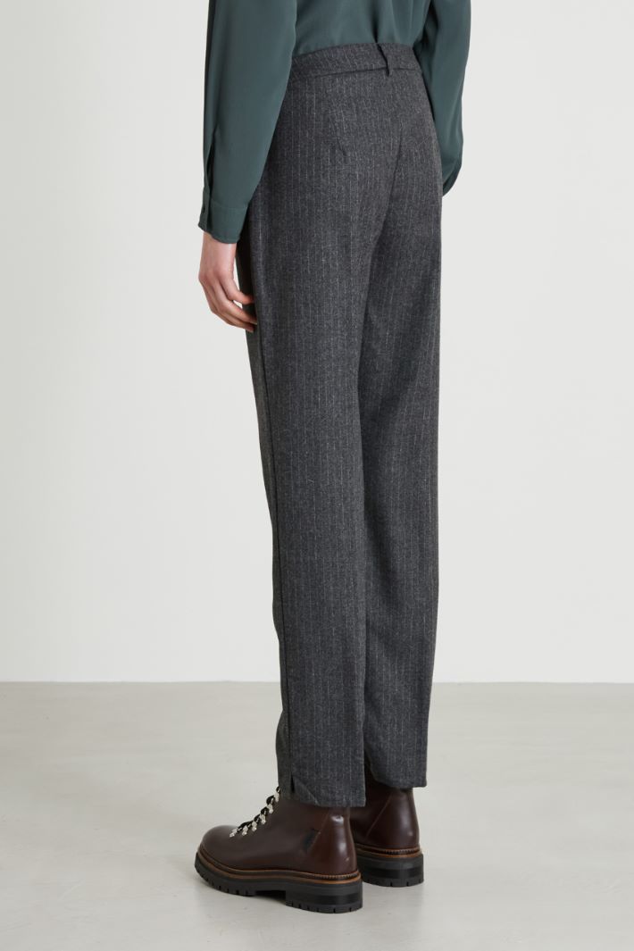 Flannel cigarette trousers Intrend - 3
