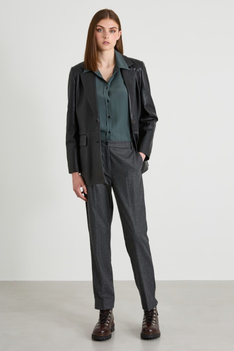 Flannel cigarette trousers Intrend