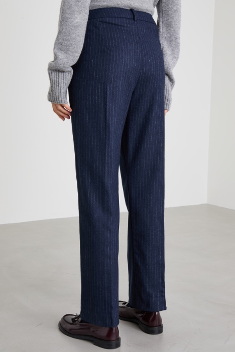 Pantaloni a sigaretta in flanella