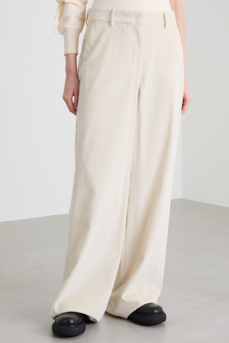 Pantaloni in velluto di cotone