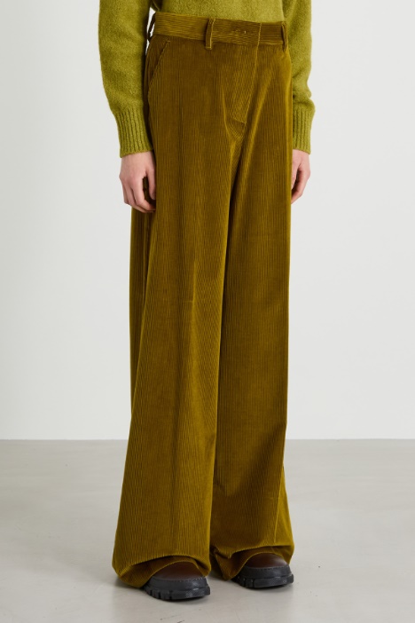 Pantaloni in velluto di cotone