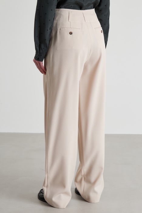 Pantalone ampio misto lana