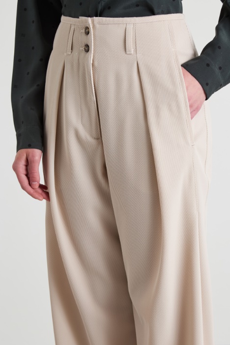 Pantalone ampio misto lana