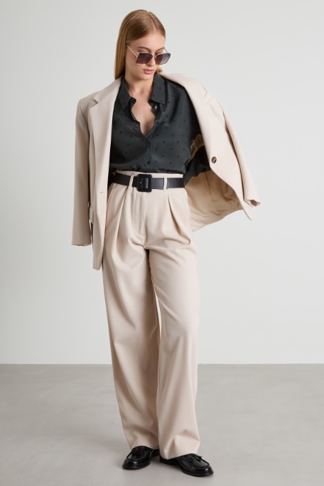 Pantalone ampio misto lana Intrend