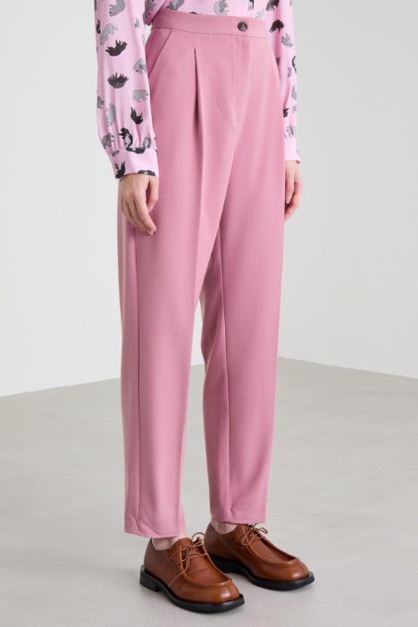 Pantaloni in twill con pinces