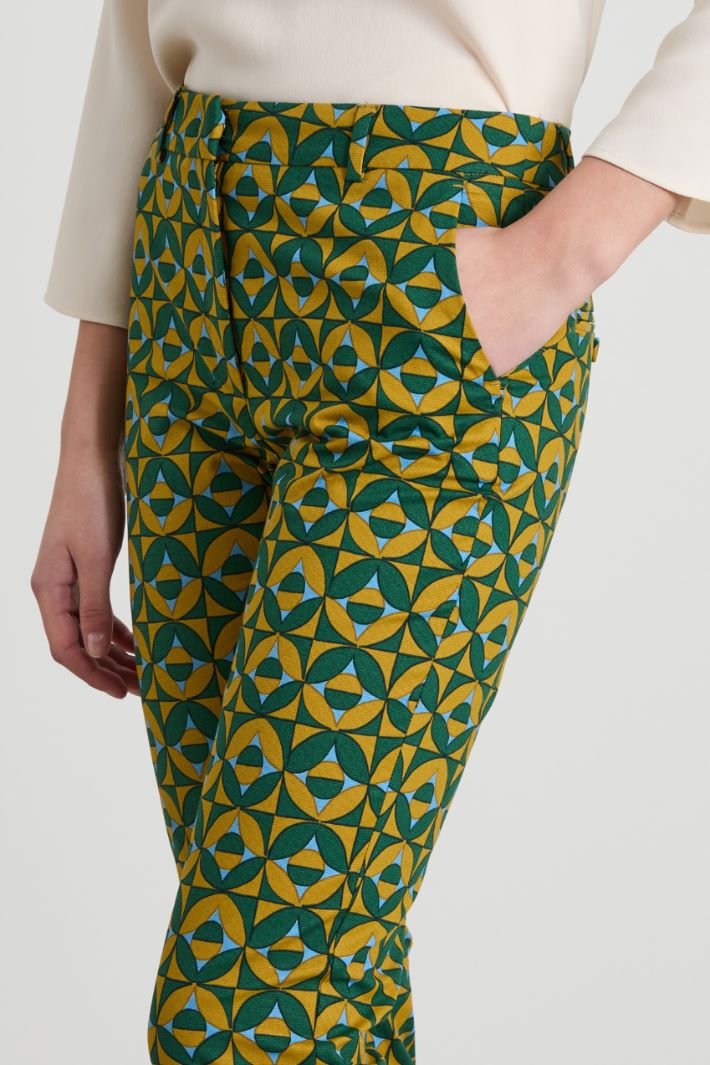 Printed faille trousers Intrend - 4
