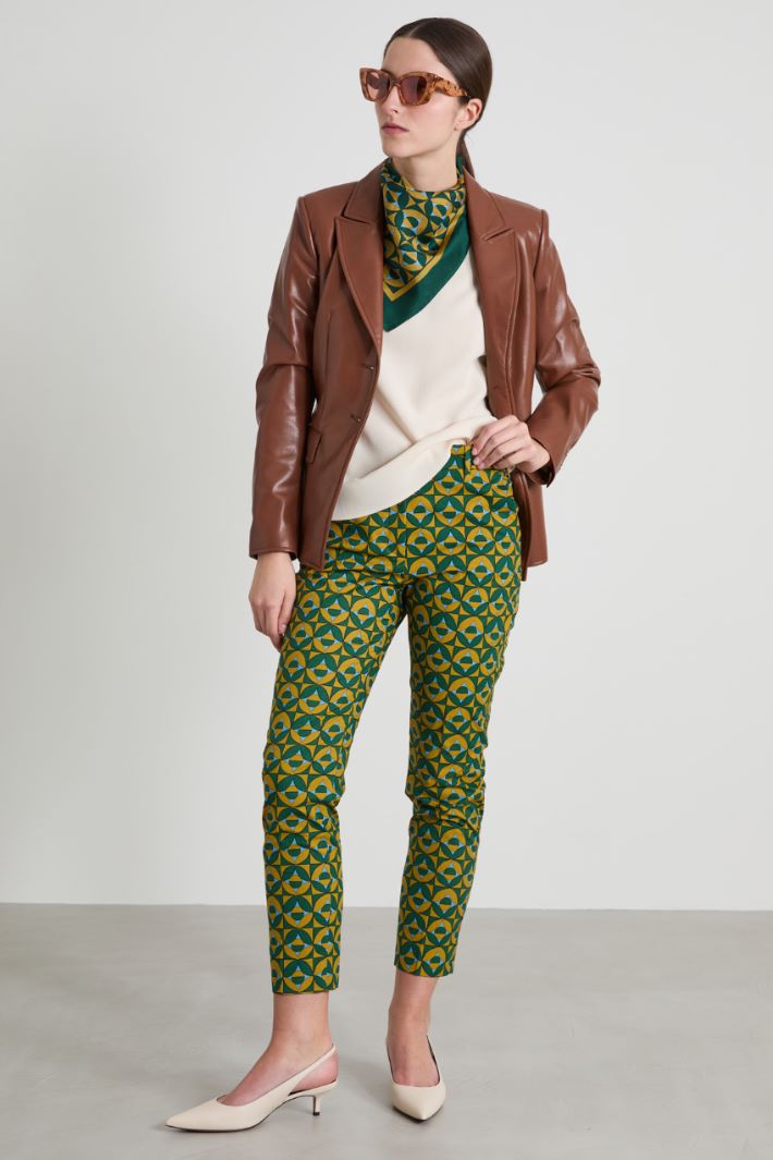 Printed faille trousers Intrend