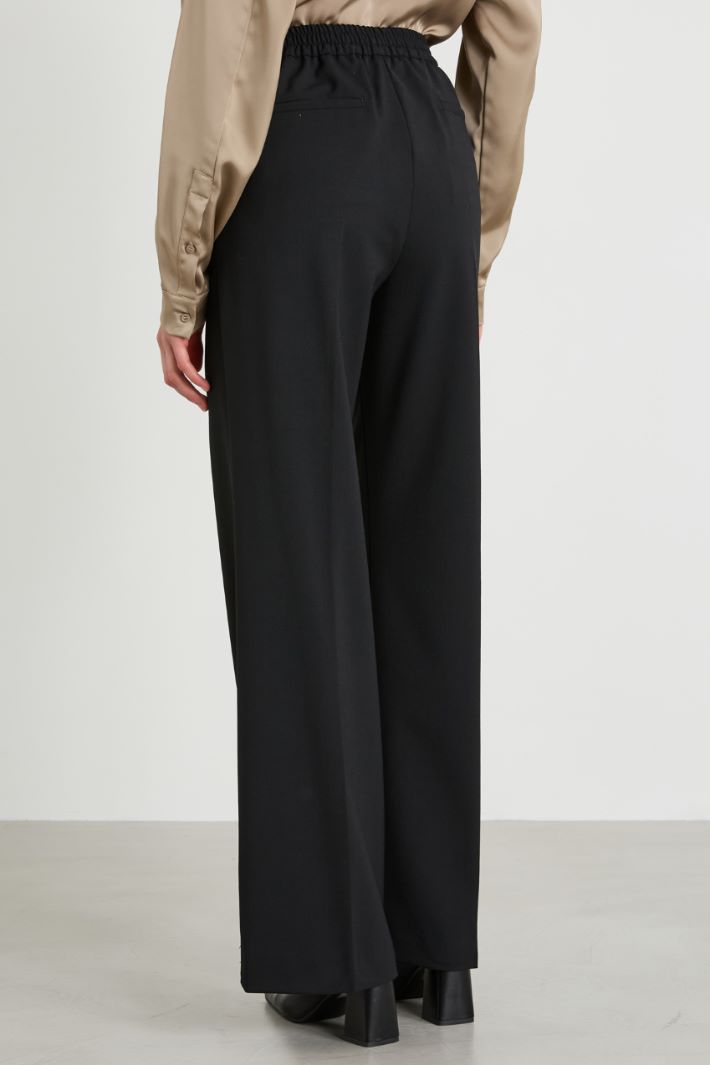 Straight gabardine trousers Intrend - 3