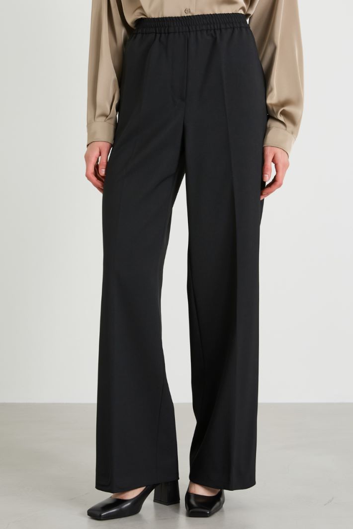 Straight gabardine trousers Intrend - 2