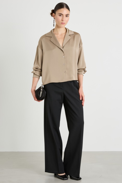 Straight gabardine trousers Intrend