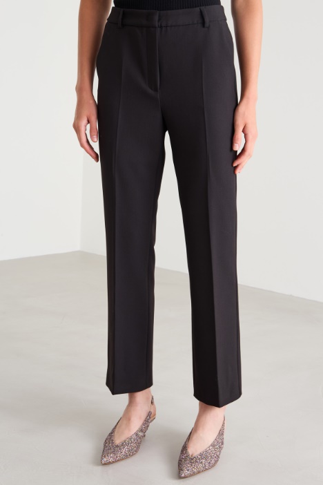 Pantaloni a sigaretta in cady