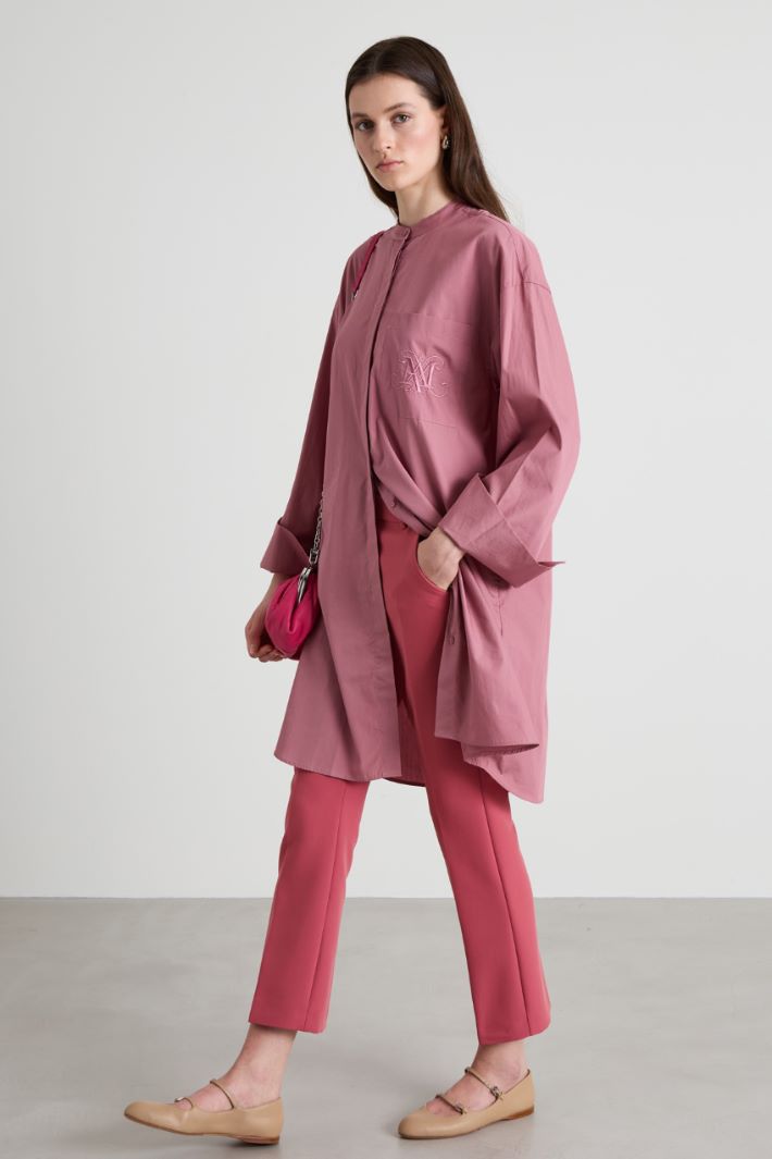 Pantaloni a sigaretta in cady Intrend