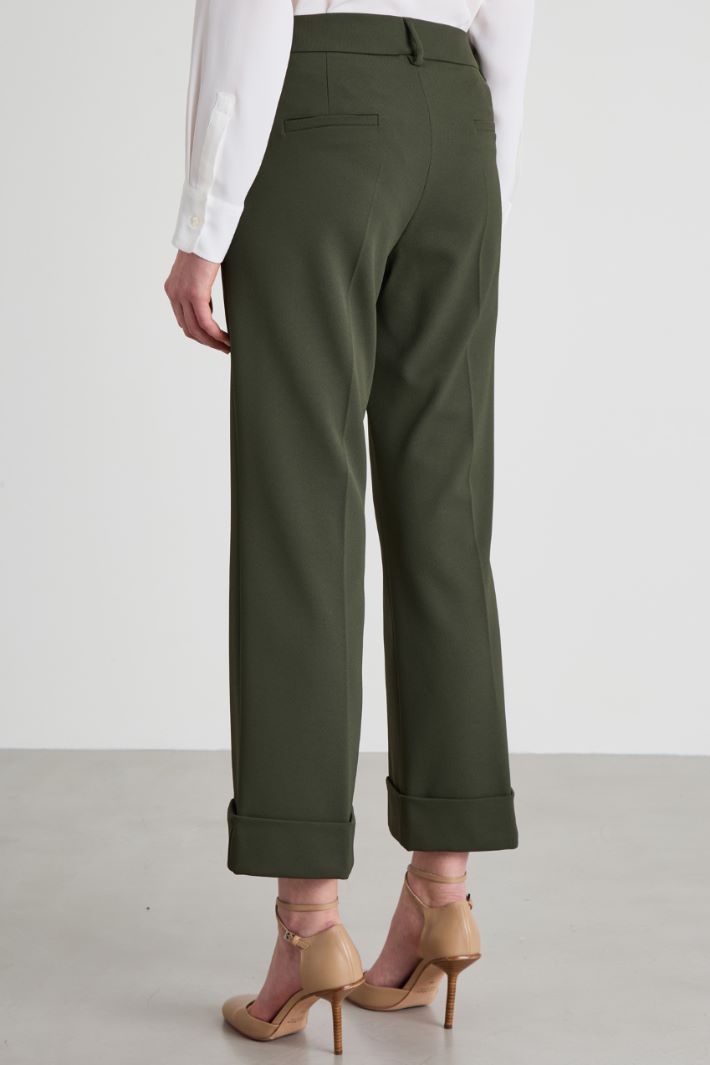 Tricotine trousers with cuffs Intrend - 3