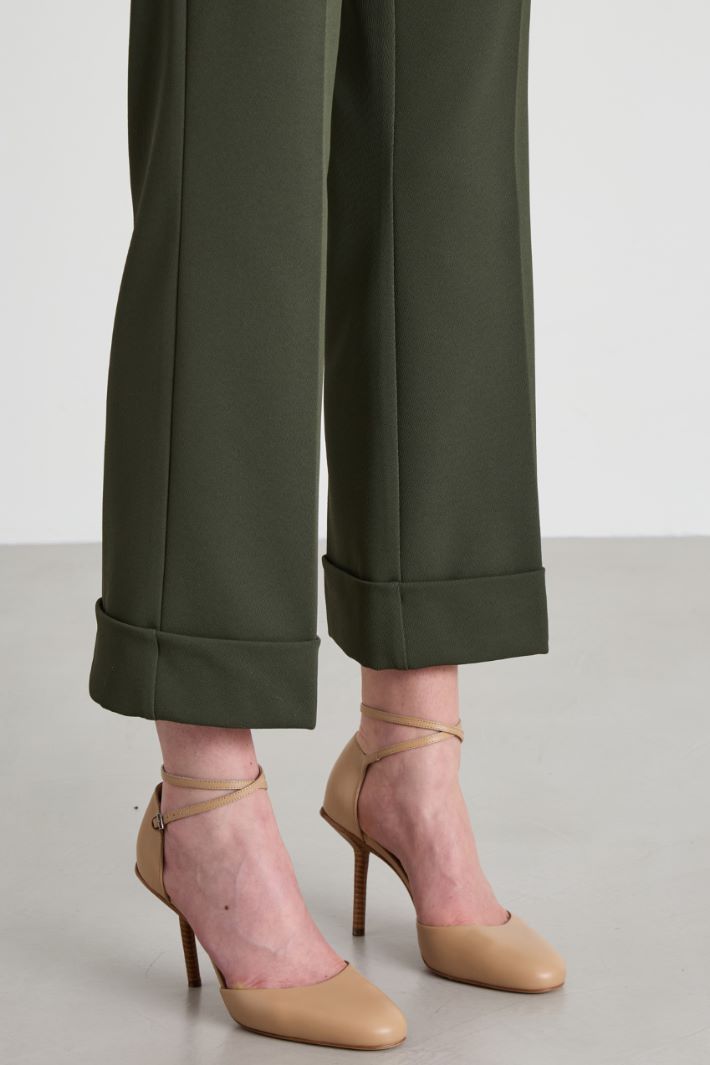 Tricotine trousers with cuffs Intrend - 4