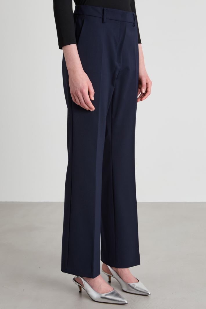 Pantaloni dritti in lana Intrend - 2