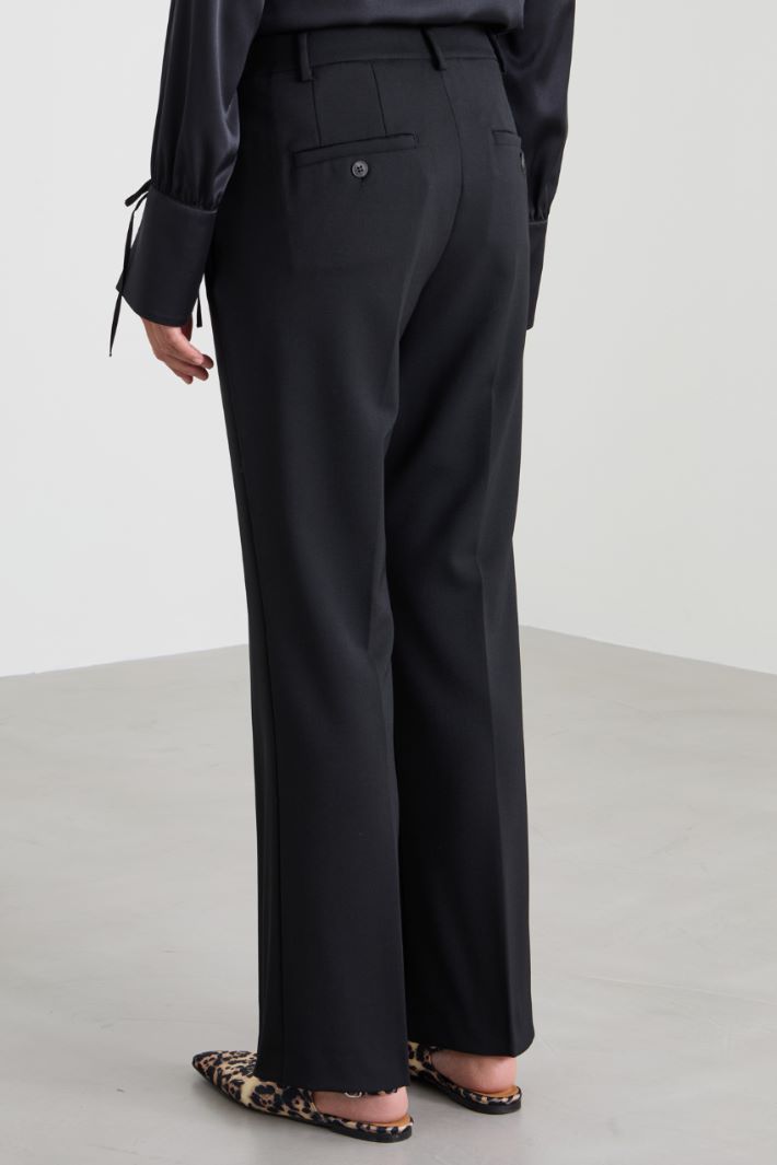 Pantaloni dritti in lana Intrend - 3