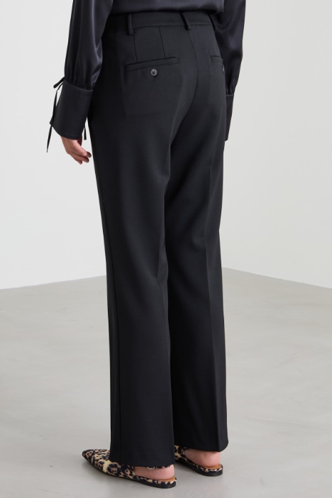 Pantaloni dritti in lana