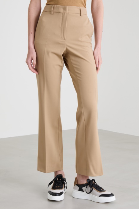 Pantaloni dritti in lana