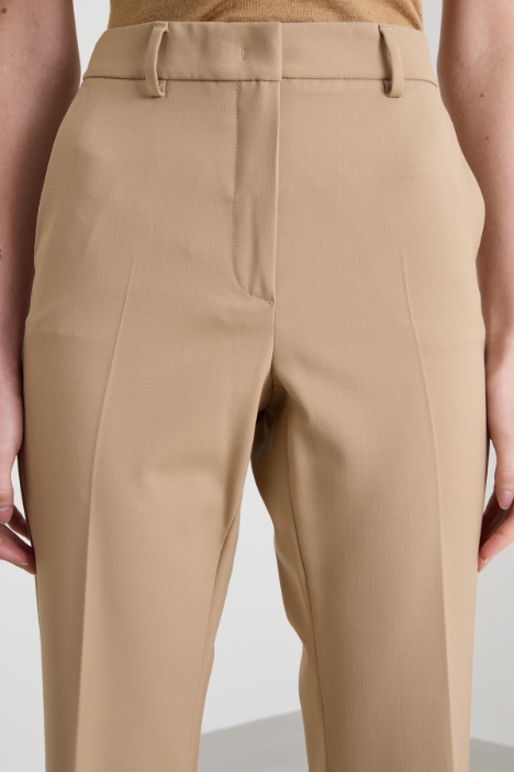 Pantaloni dritti in lana
