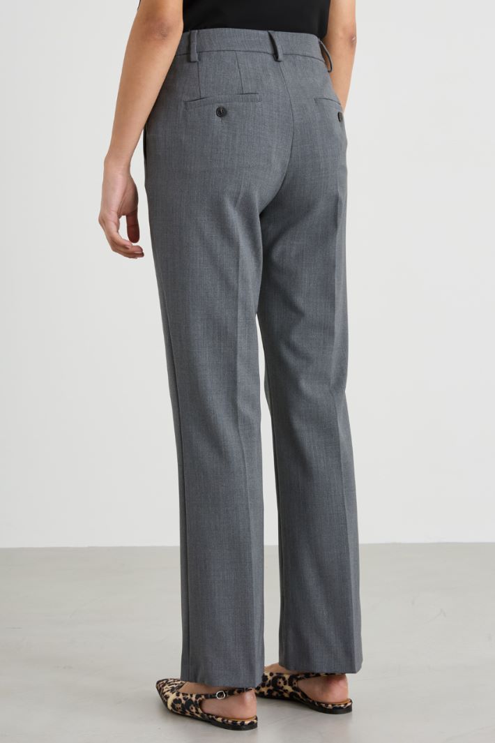 Pantaloni dritti in lana Intrend - 3