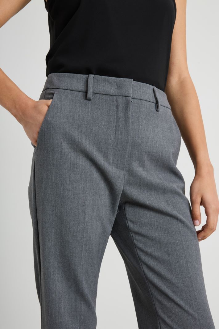 Pantaloni dritti in lana Intrend - 4