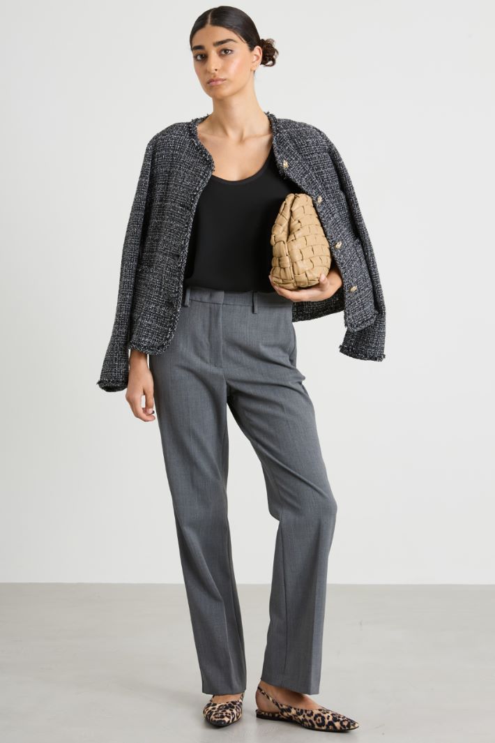 Pantaloni dritti in lana Intrend