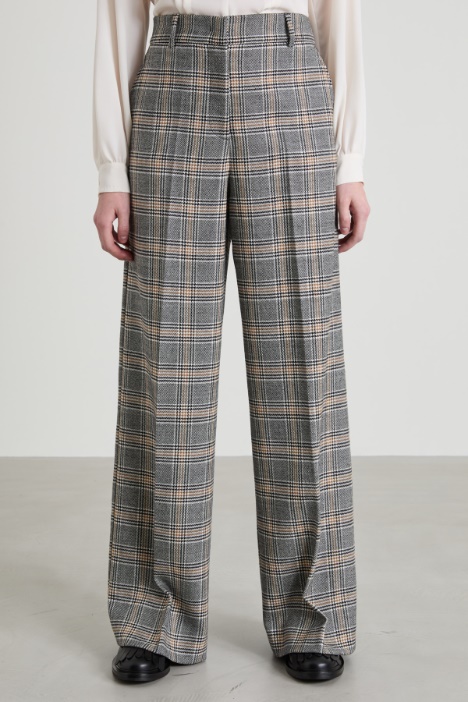 Pantaloni a palazzo in batavia