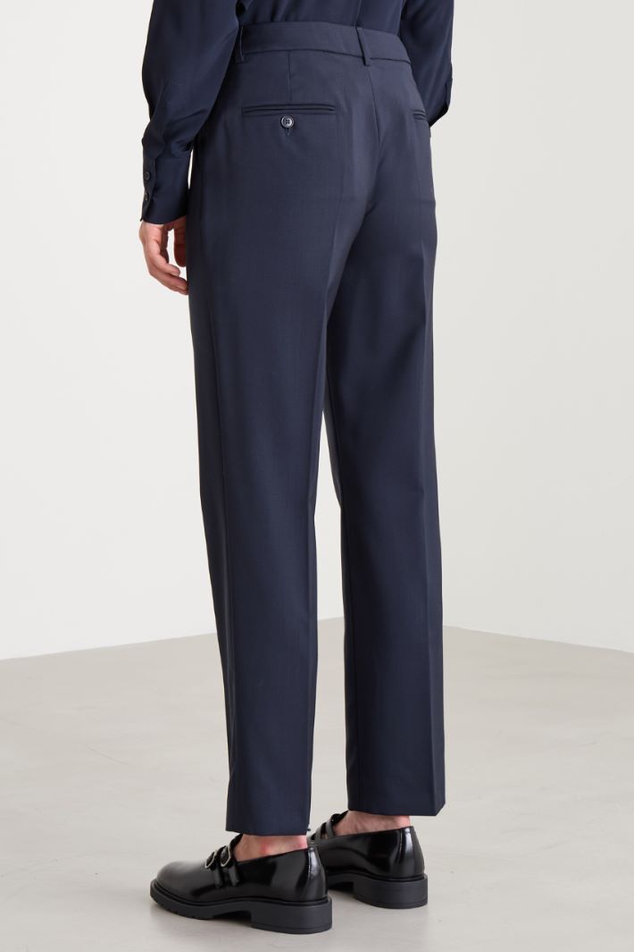 Wool cigarette trousers Intrend - 4