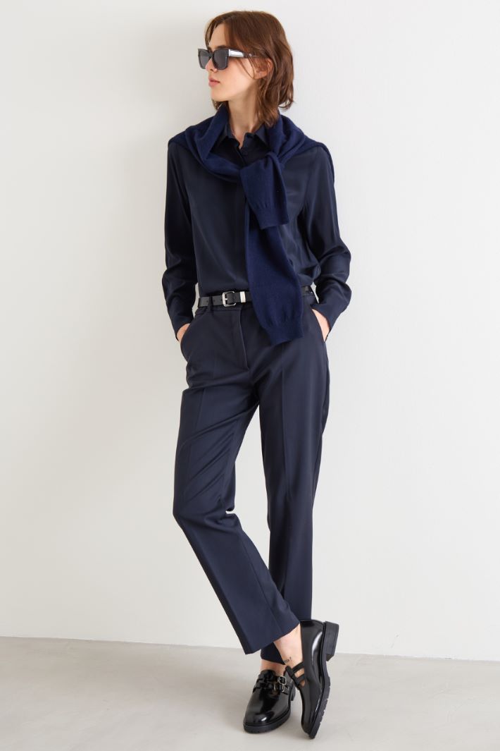 Wool cigarette trousers Intrend