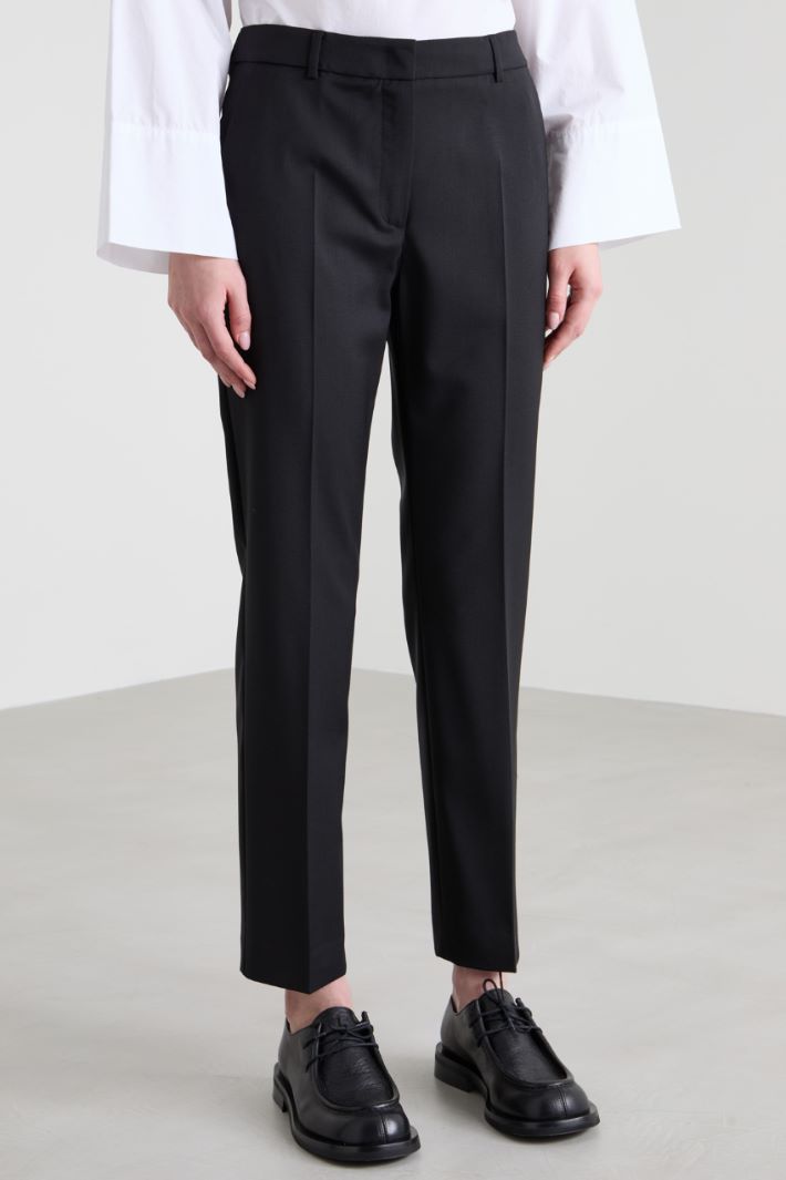 Wool cigarette trousers Intrend - 2