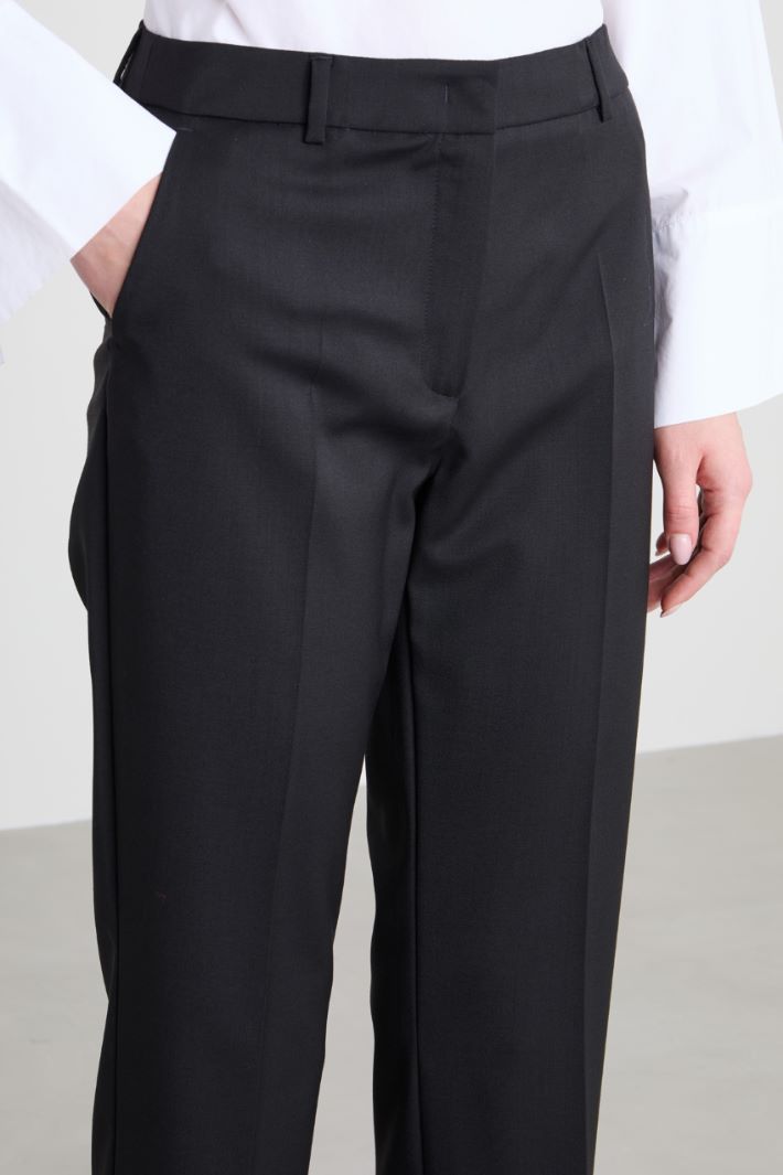 Wool cigarette trousers Intrend - 4