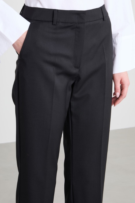Pantaloni a sigaretta in lana