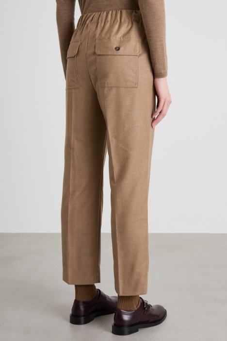 Pantaloni baggy in flanella