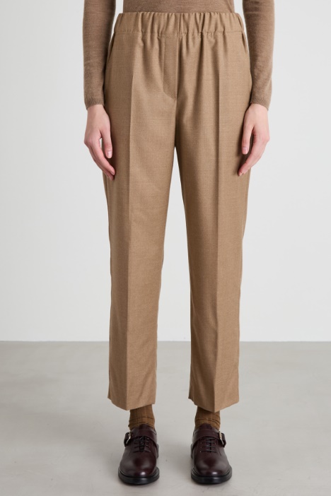 Pantaloni baggy in flanella