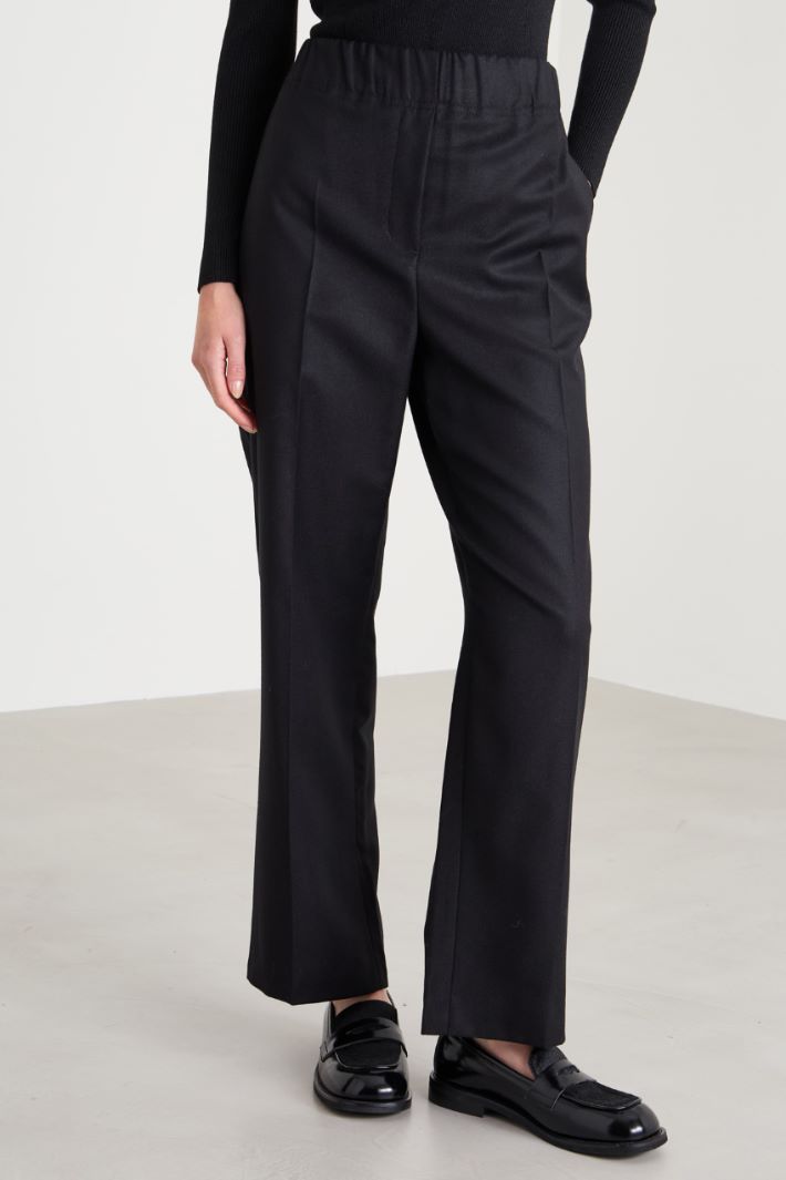 Pantaloni baggy in flanella
