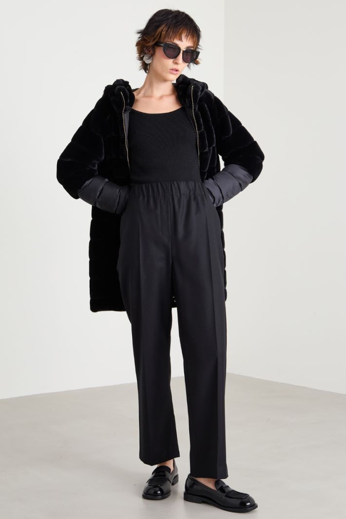 Pantaloni baggy in flanella