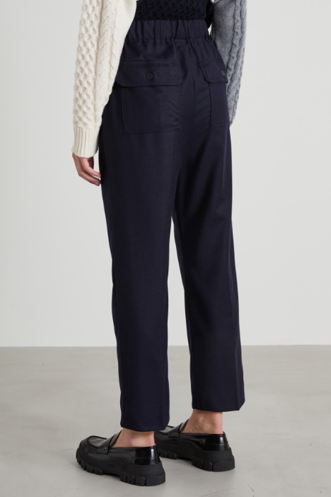 Pantaloni baggy in flanella