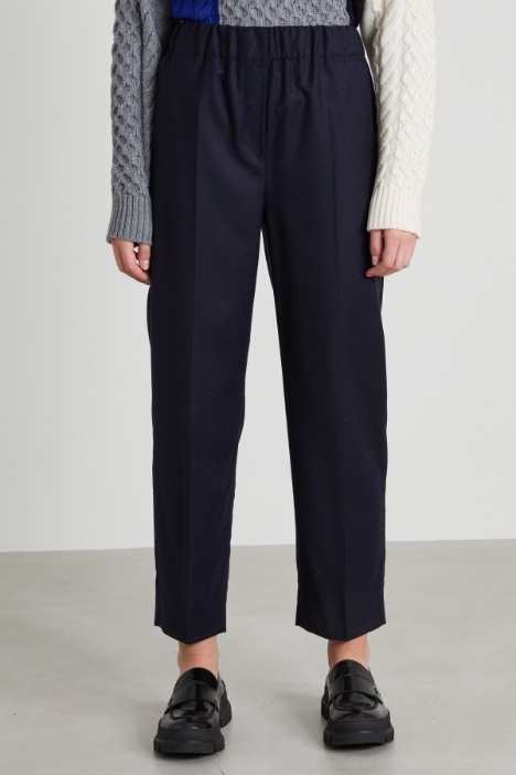 Pantaloni baggy in flanella